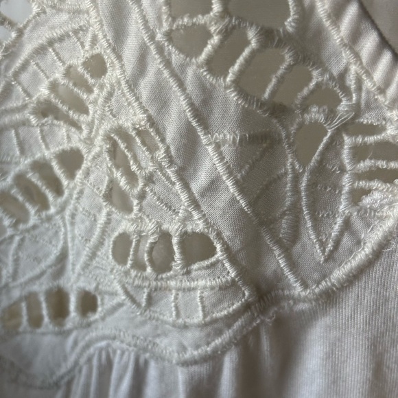 NWTAmerican Eagle Outfitters Cream Sleeveless Lace Tank Top - Picture 6 of 8